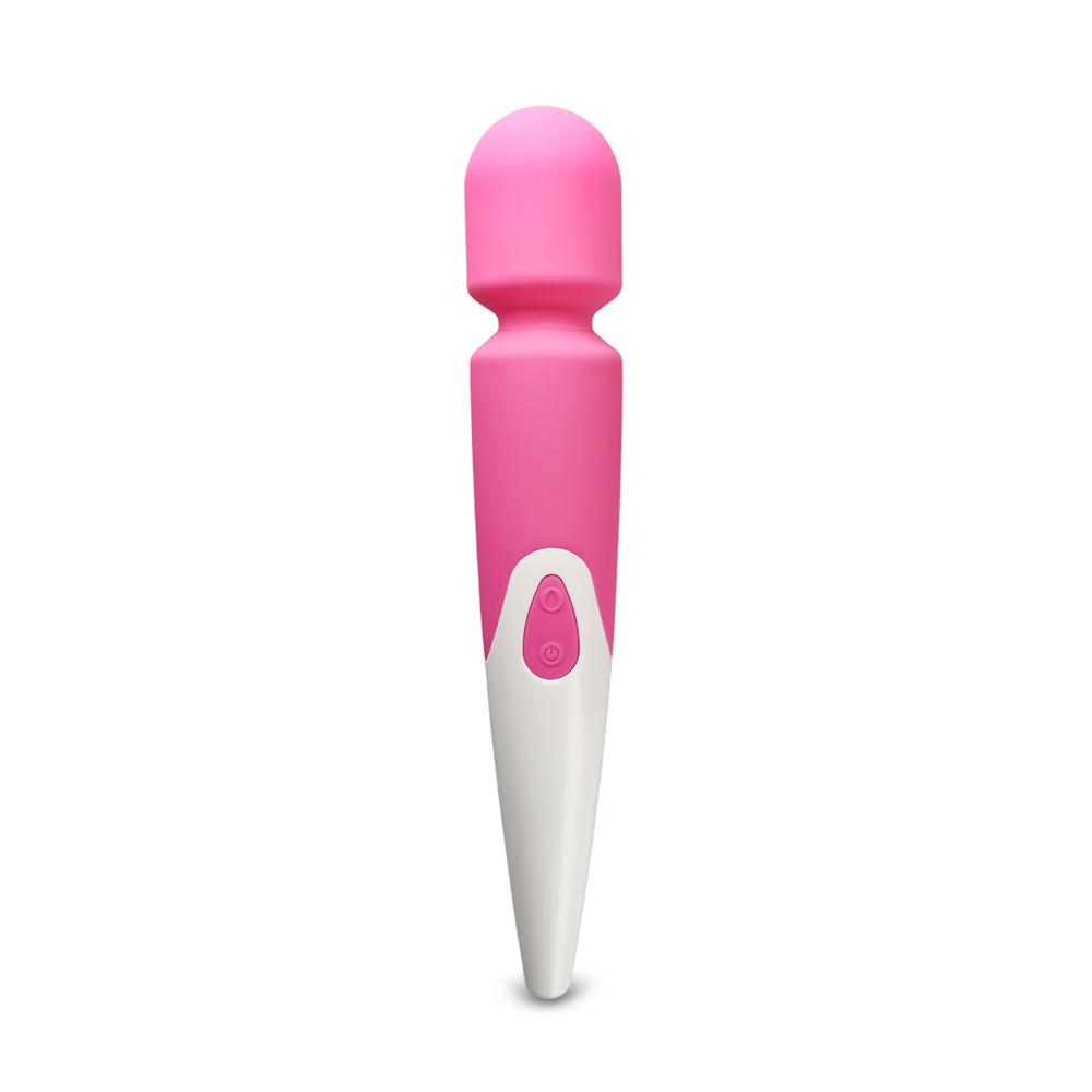 Pink Color 10-Speed Waterproof Rechargeable Wand Massager (USB Recharging)