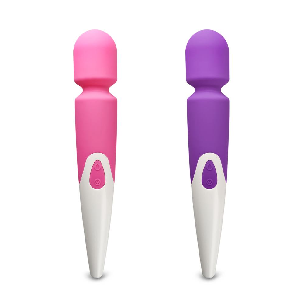 Pink Color 10-Speed Waterproof Rechargeable Wand Massager (USB Recharging)