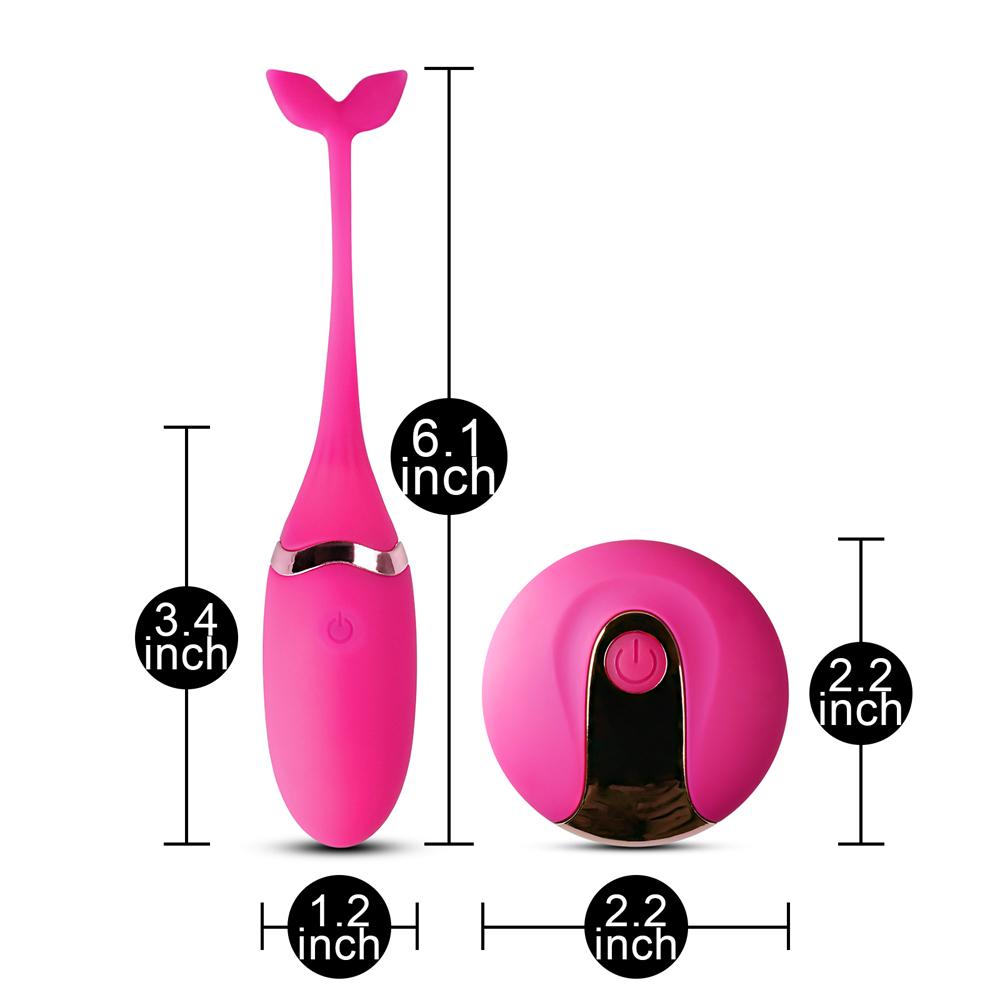 Pink Color 10 Speeds Rechargeable Silicone Remote Control Vibrating Egg