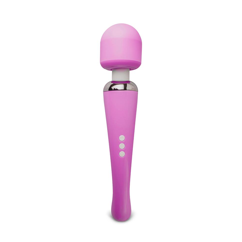 Pink Color 20-Mode Whisper Quiet Wand Massager (USB Recharging)