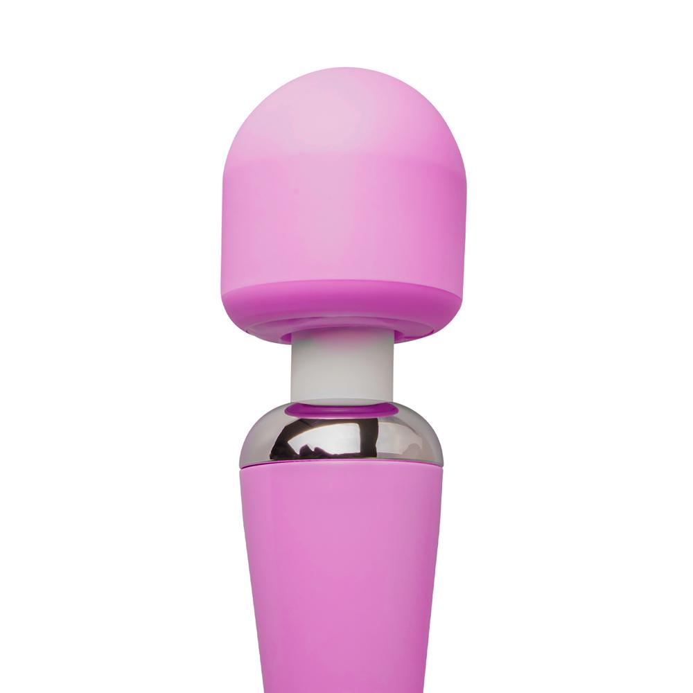 Pink Color 20-Mode Whisper Quiet Wand Massager (USB Recharging)