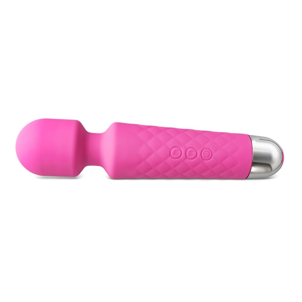 Pink Color 20-Speed Strong Vibrating Rechargeable Wand Massager (USB Recharging)