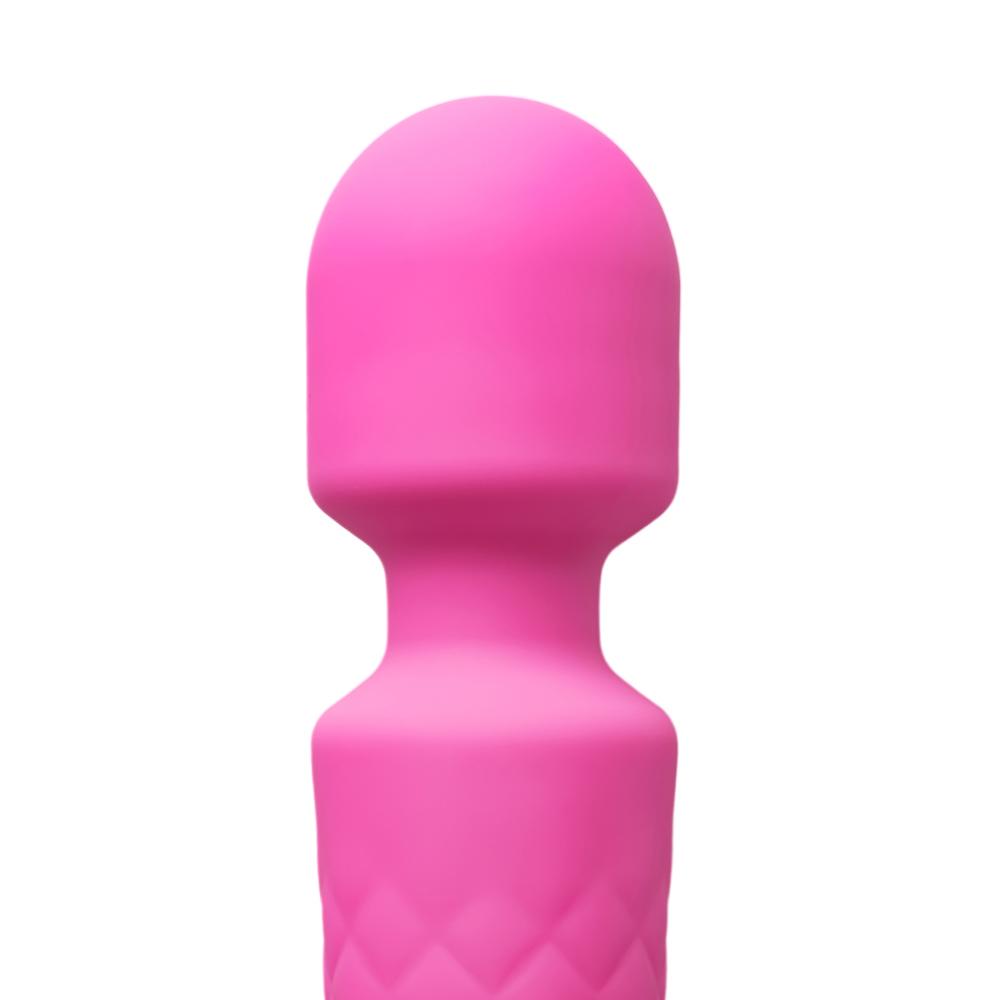 Pink Color 20-Speed Strong Vibrating Rechargeable Wand Massager (USB Recharging)