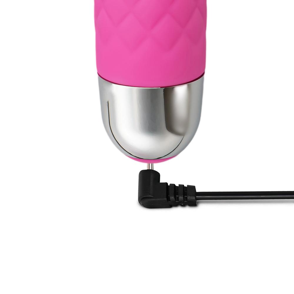 Pink Color 20-Speed Strong Vibrating Rechargeable Wand Massager (USB Recharging)