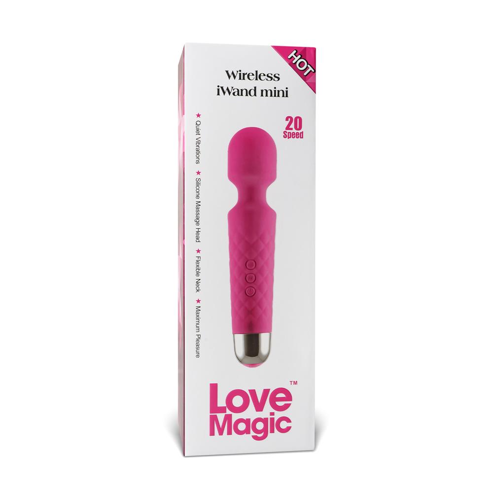 Pink Color 20-Speed Strong Vibrating Rechargeable Wand Massager (USB Recharging)