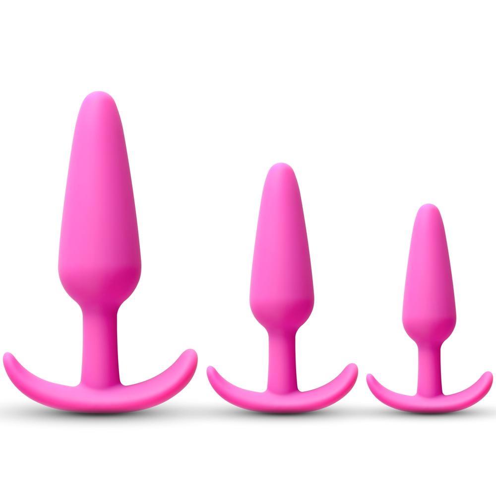 Pink Color Medical Grade Silicone Butt Plug Set