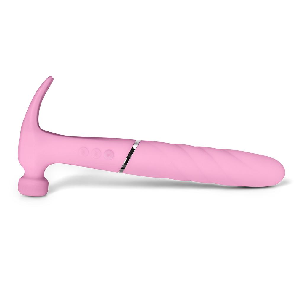 Pink Color Silicone 10 Functions Hammer Vibrators