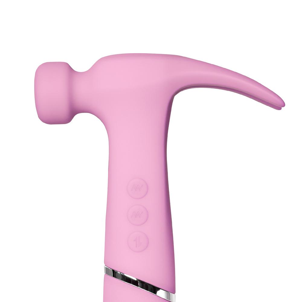 Pink Color Silicone 10 Functions Hammer Vibrators