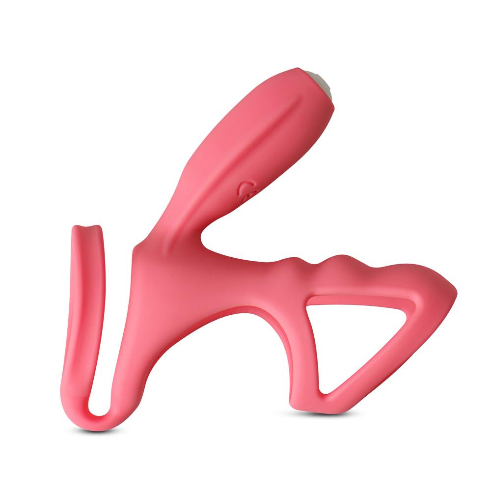 Pink Color Silicone Vibrating Cock Ring