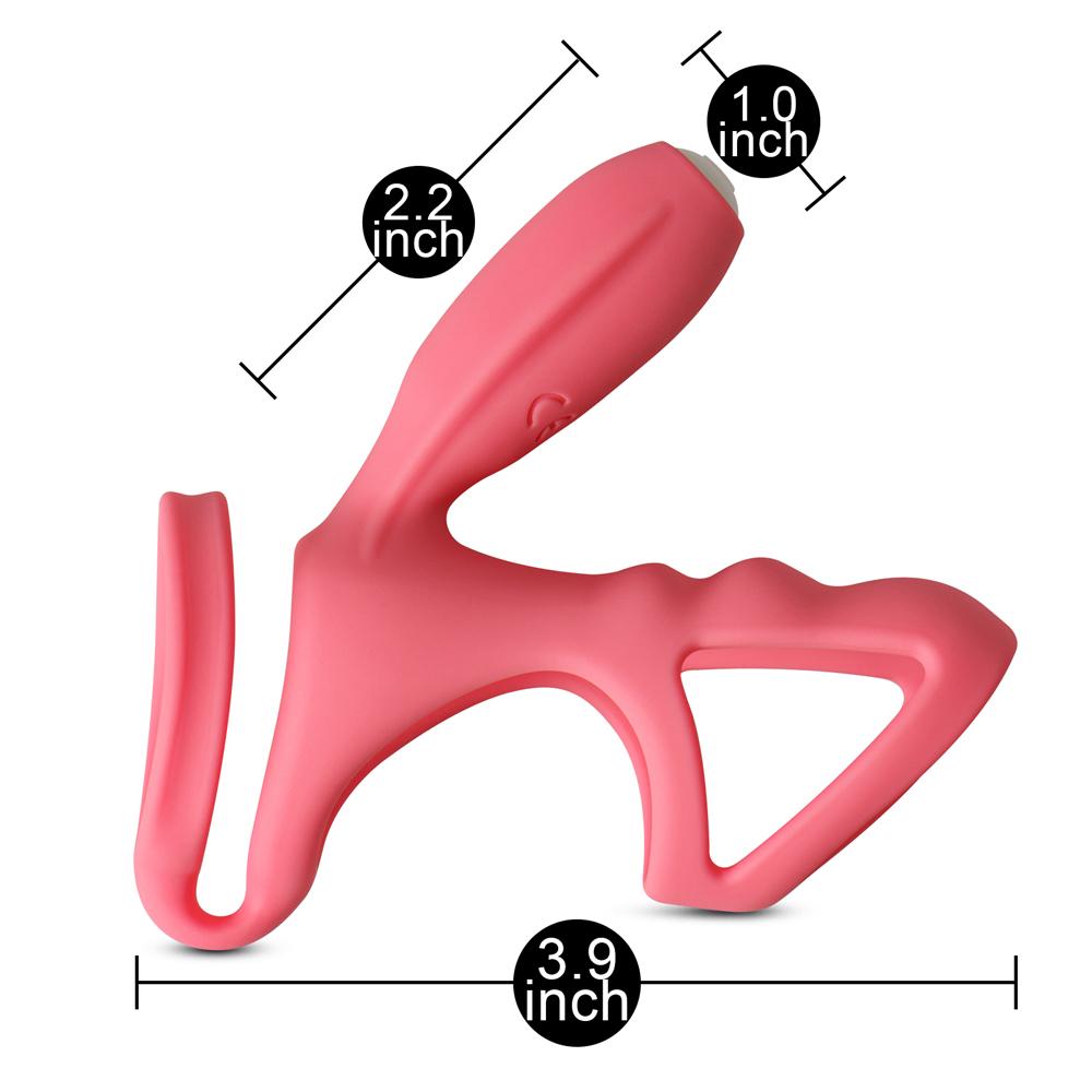 Pink Color Silicone Vibrating Cock Ring