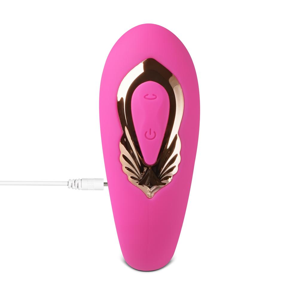 Pink Color Silicone Vibrator for Couple with Rotating Function