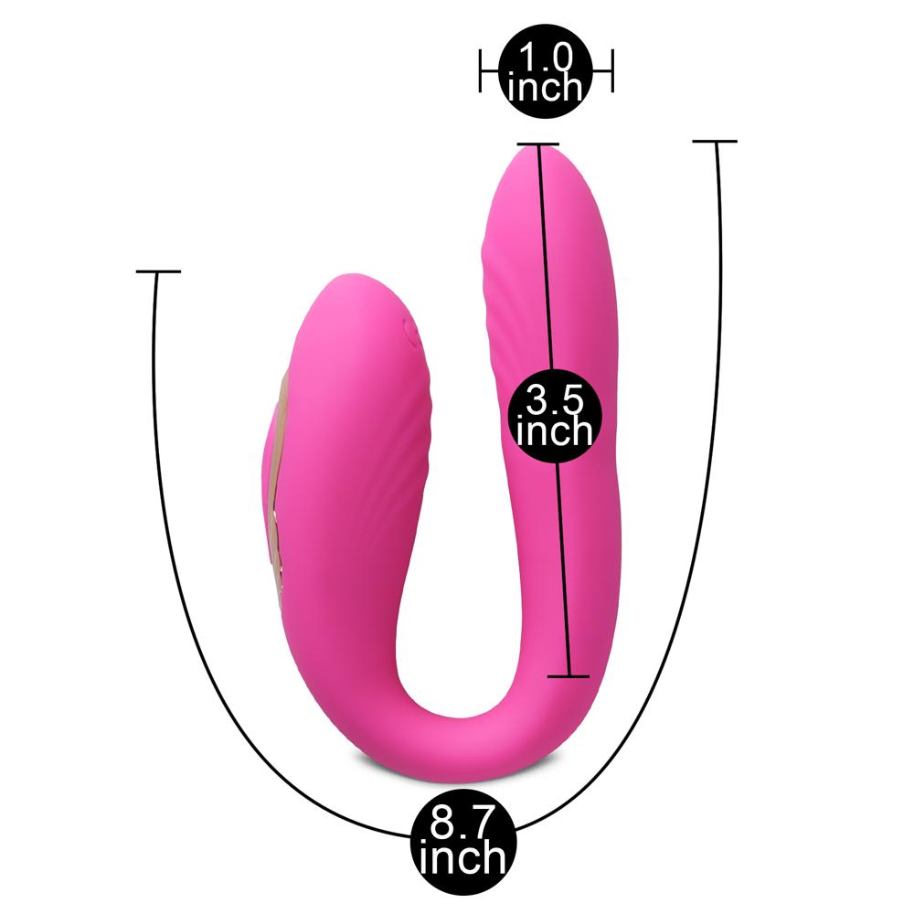 Pink Color Silicone Vibrator for Couple with Rotating Function