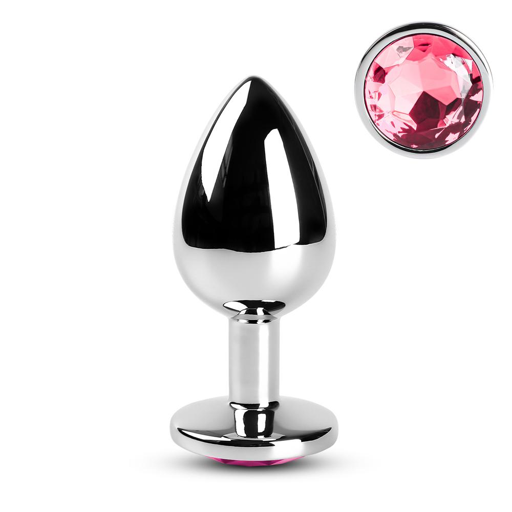 Pink Medium Metallic Anal Plug