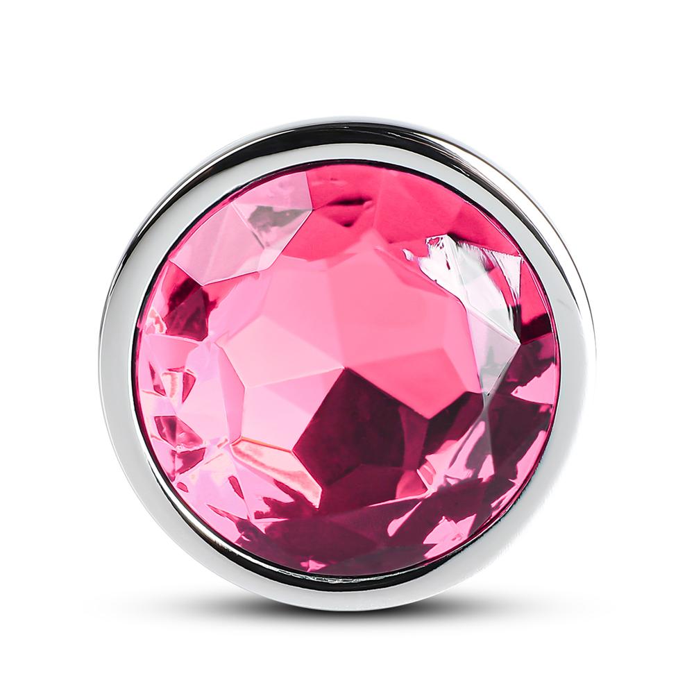 Pink Medium Metallic Anal Plug