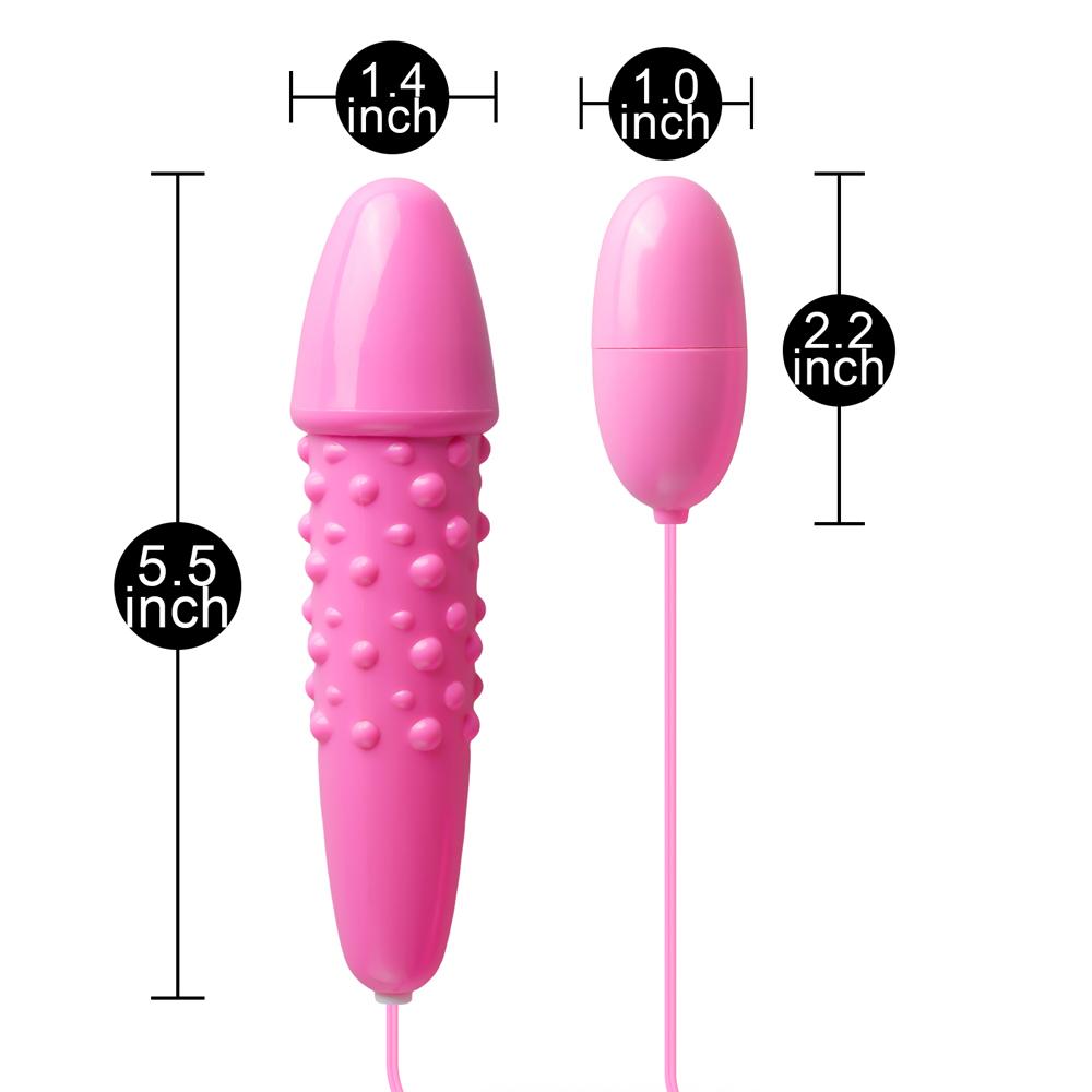 Pink Multi-Speed Battery-Operated Dual Vibrating Eggs (Foil Bag)