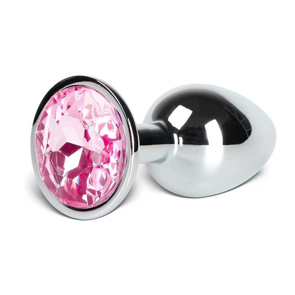 Pink Small Metallic Anal Plug