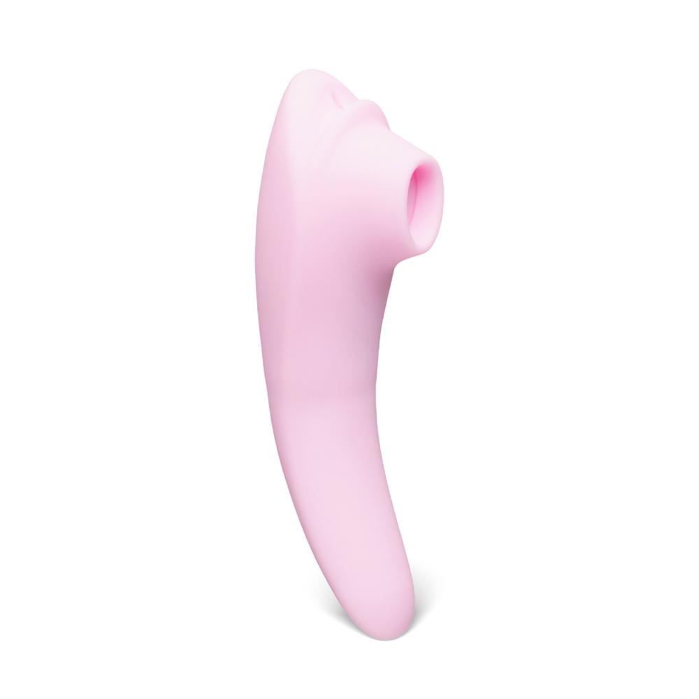 Pink Sucking Massager with 12-Speed, Medical Grade Silicone, Waterproof, Plug-In Rechargeable