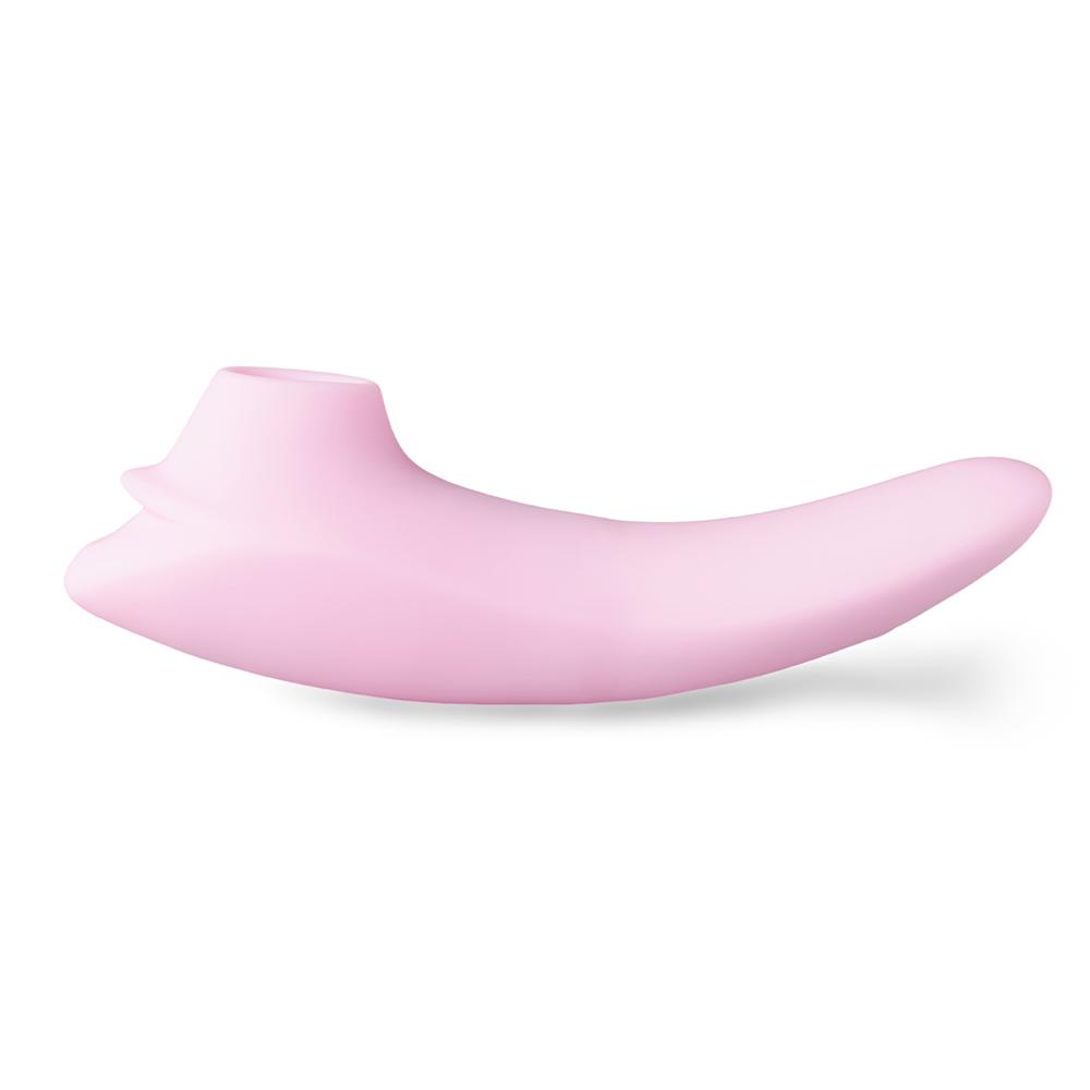 Pink Sucking Massager with 12-Speed, Medical Grade Silicone, Waterproof, Plug-In Rechargeable