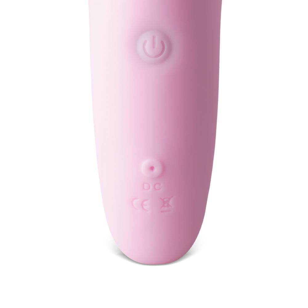 Pink Sucking Massager with 12-Speed, Medical Grade Silicone, Waterproof, Plug-In Rechargeable