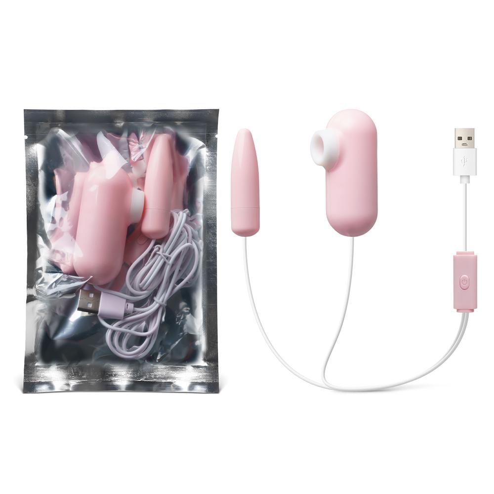 Pink USB-Powered 12-Speed Vibrating & Sucking Egg (Foil Bag)