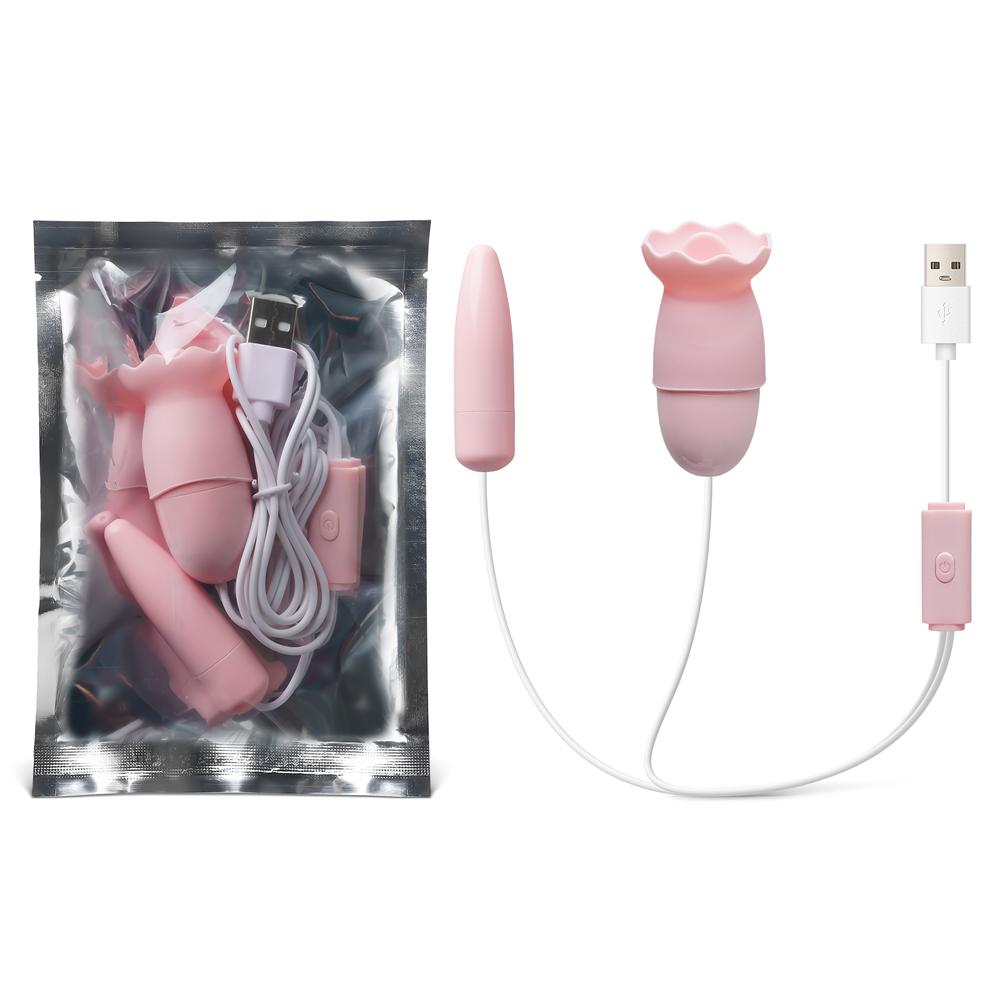 Pink USB-Powered 12-Speed Vibrating & Tongue-Licking Egg (Foil Bag)