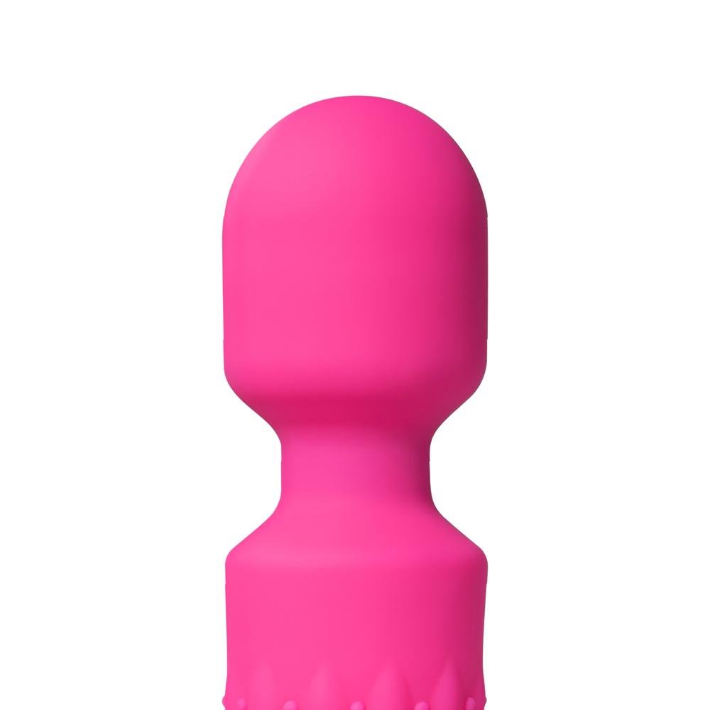 Popular Pink Color 9 Speeds Rechargeable Silicone Wand Massager