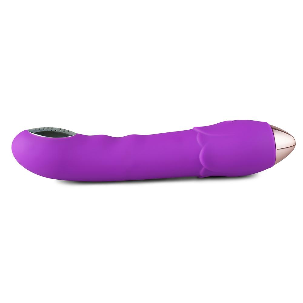 Purple 10-Speed Rechargeable Shower-Compatible Vibrating Wand