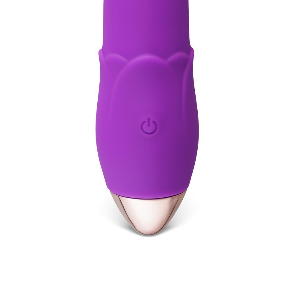 Purple 10-Speed Rechargeable Shower-Compatible Vibrating Wand