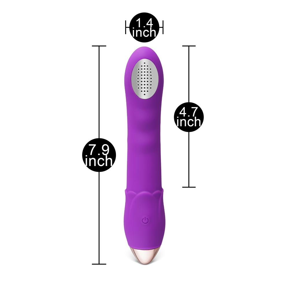 Purple 10-Speed Rechargeable Shower-Compatible Vibrating Wand