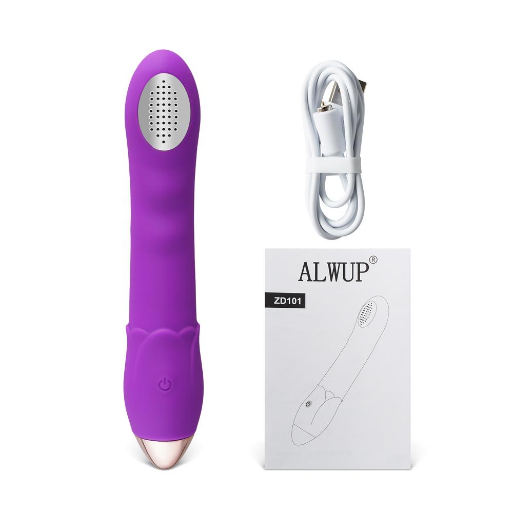 Purple 10-Speed Rechargeable Shower-Compatible Vibrating Wand