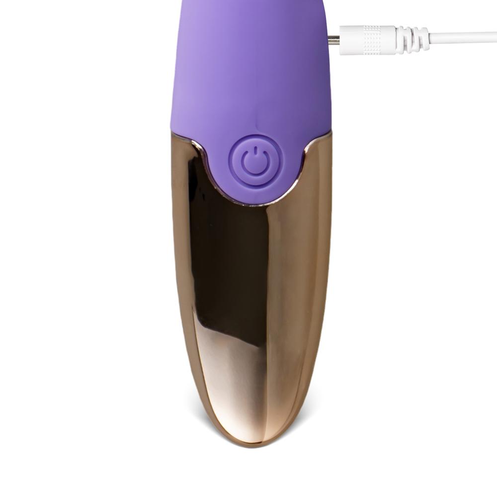 Purple 10-Speed Waterproof G-Spot Vibrator - Rechargeable