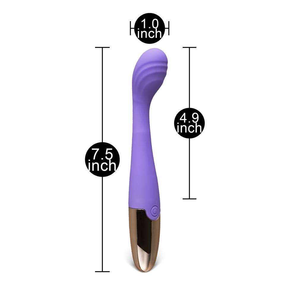 Purple 10-Speed Waterproof G-Spot Vibrator - Rechargeable