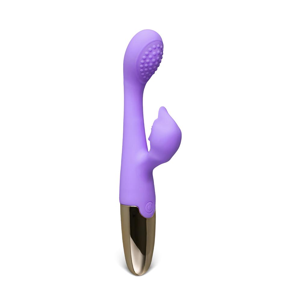 Purple 10-Speed Waterproof Vibrating Silicone Vibrator - Rechargeable