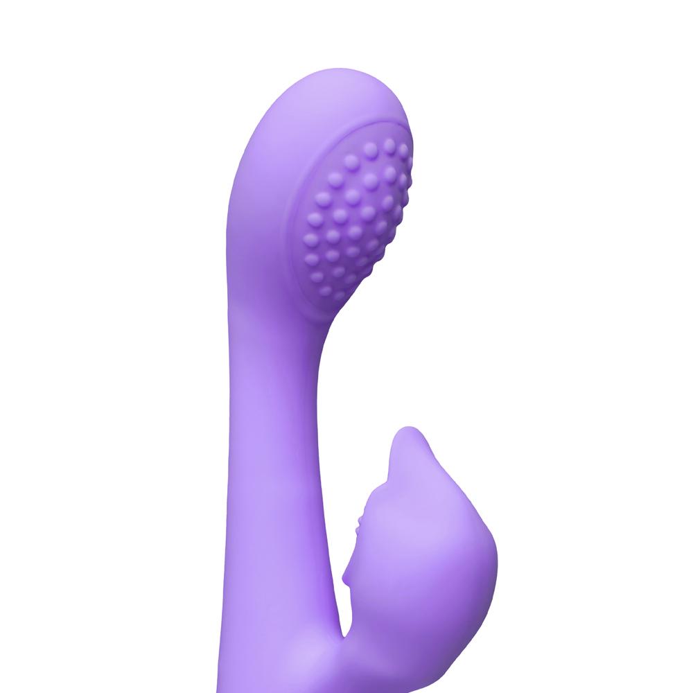 Purple 10-Speed Waterproof Vibrating Silicone Vibrator - Rechargeable