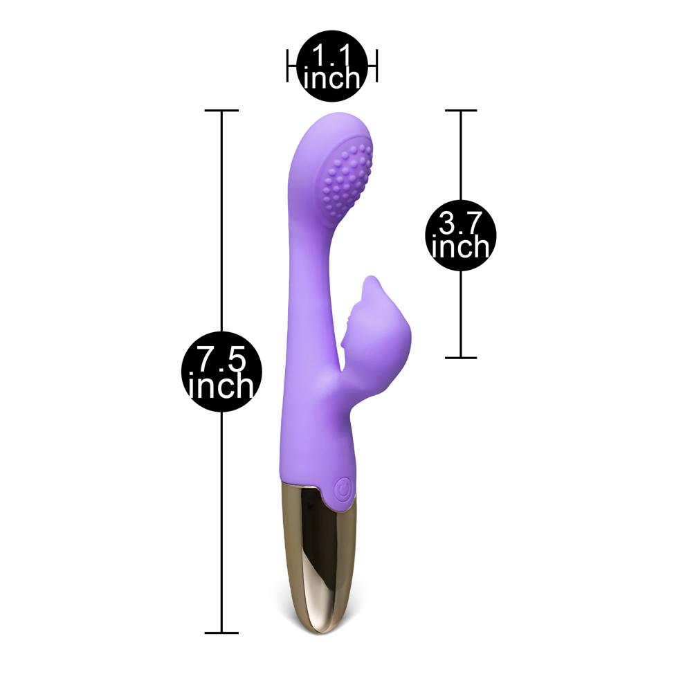 Purple 10-Speed Waterproof Vibrating Silicone Vibrator - Rechargeable