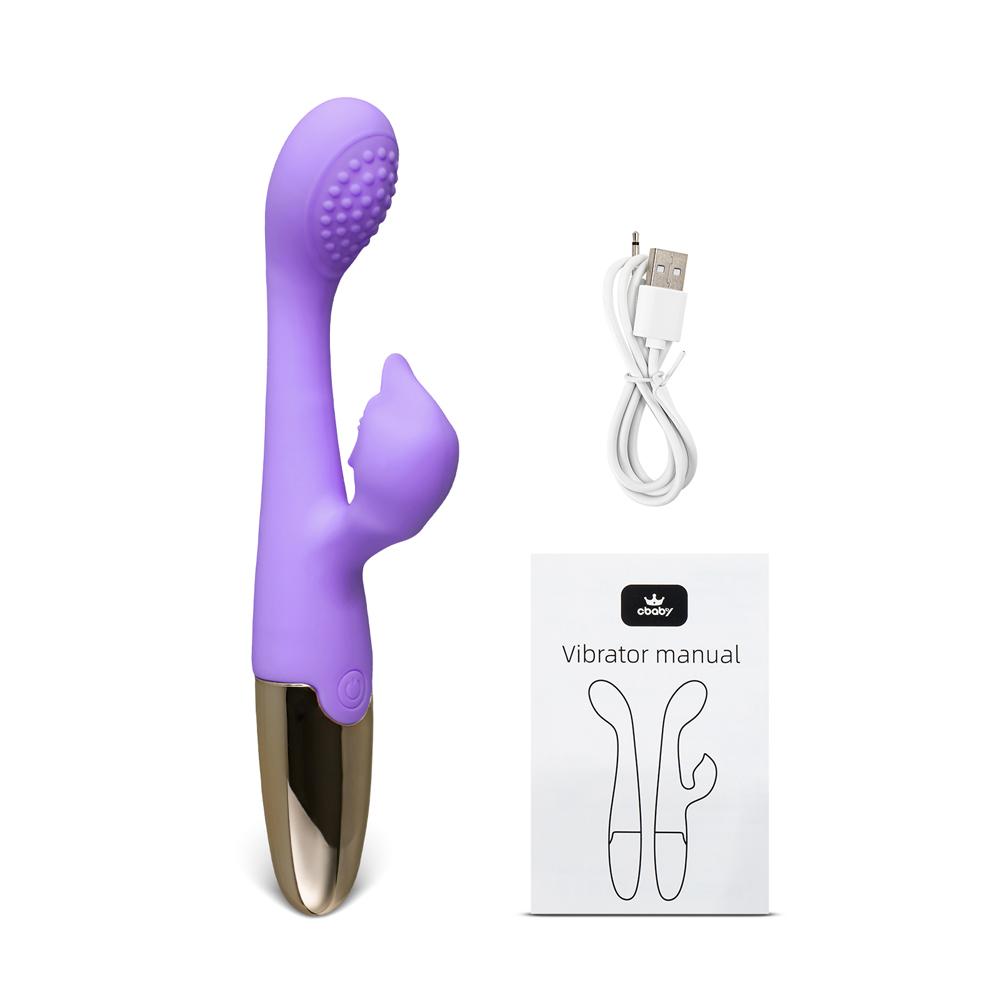 Purple 10-Speed Waterproof Vibrating Silicone Vibrator - Rechargeable