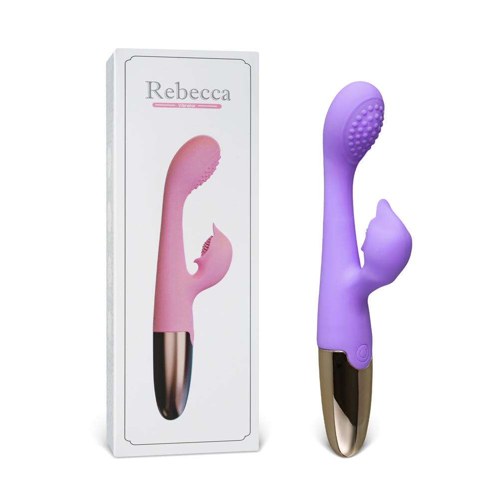 Purple 10-Speed Waterproof Vibrating Silicone Vibrator - Rechargeable