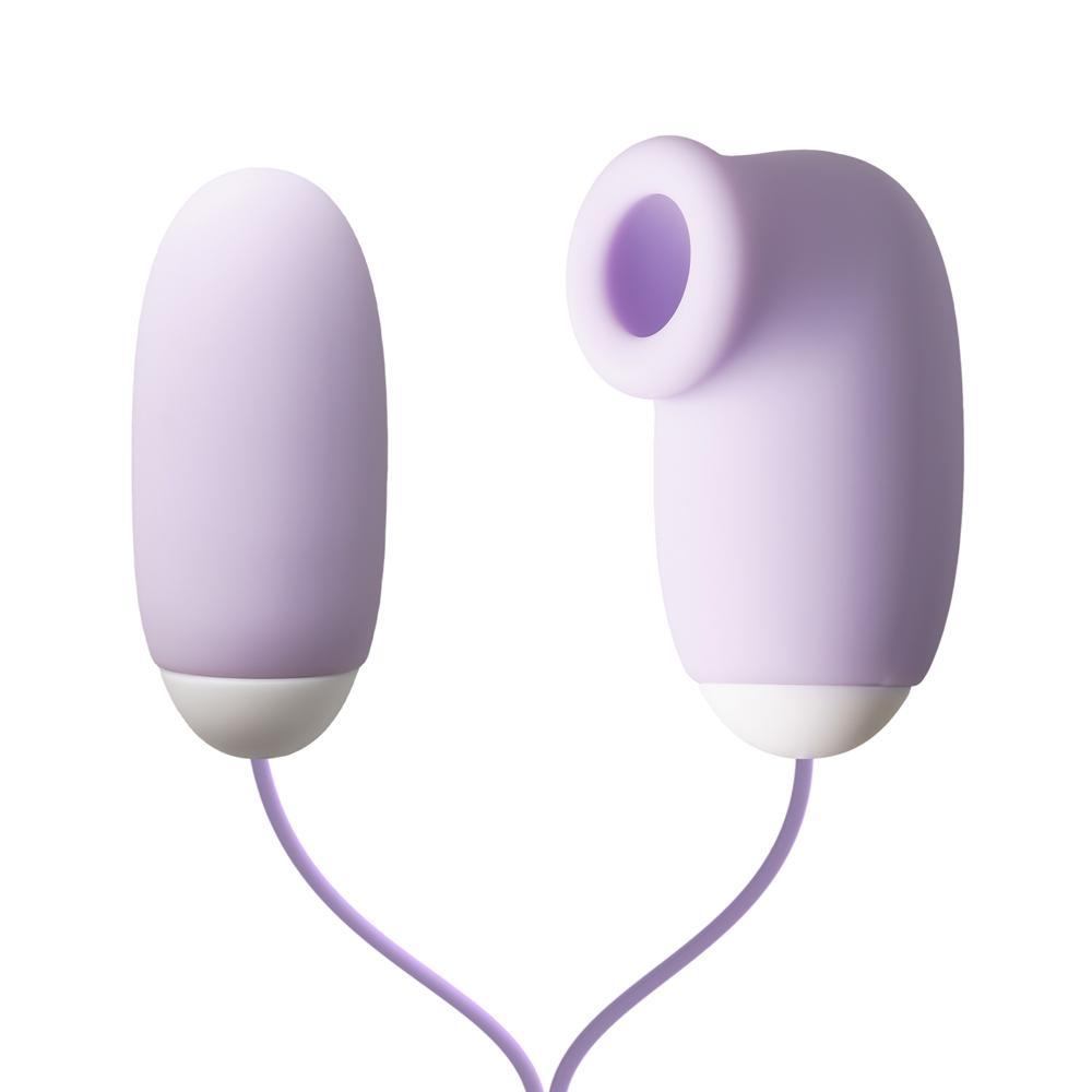 Purple 12-Speed Rechargeable Silicone Vibrating & Sucking Egg