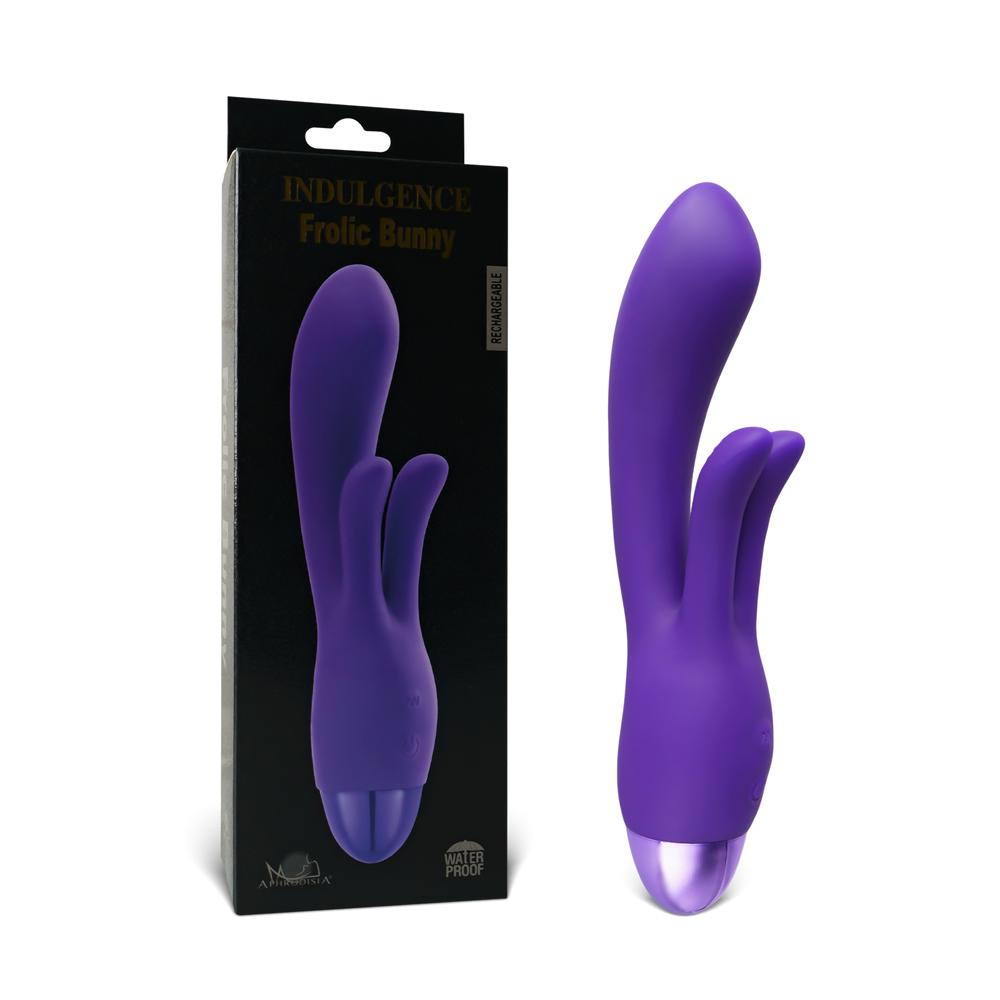 Purple Color 10 Functions Silicone Rechargeable Frolic Bunny Vibrator