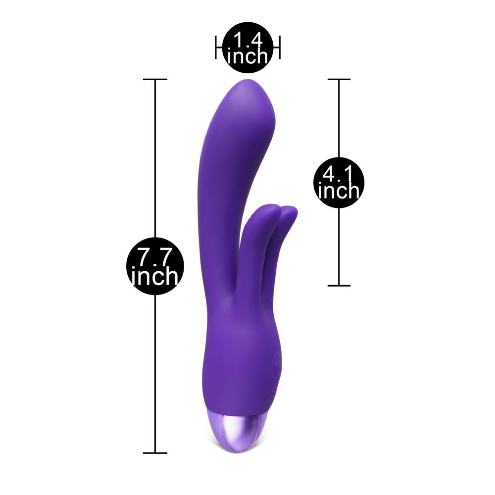 Purple Color 10 Functions Silicone Rechargeable Frolic Bunny Vibrator