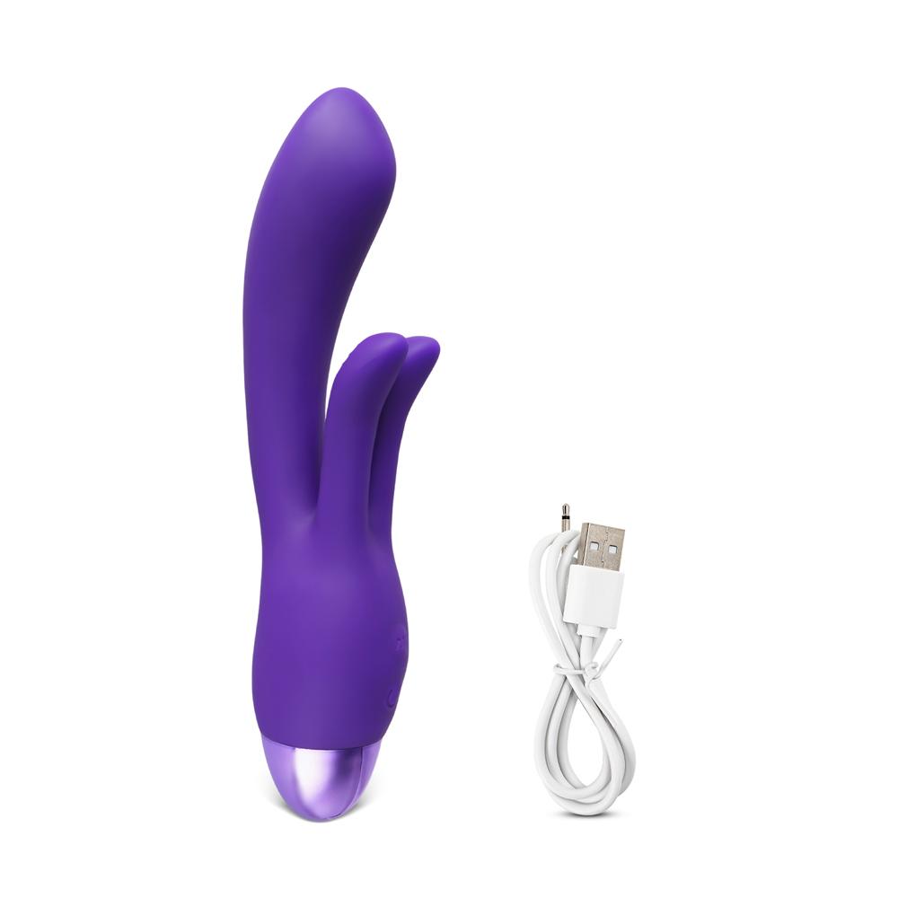 Purple Color 10 Functions Silicone Rechargeable Frolic Bunny Vibrator