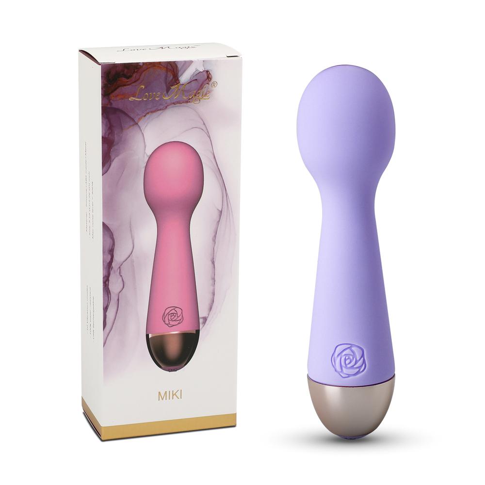 Purple Color 10-Speed Mini Vibrating Rechargeable Wand Massager