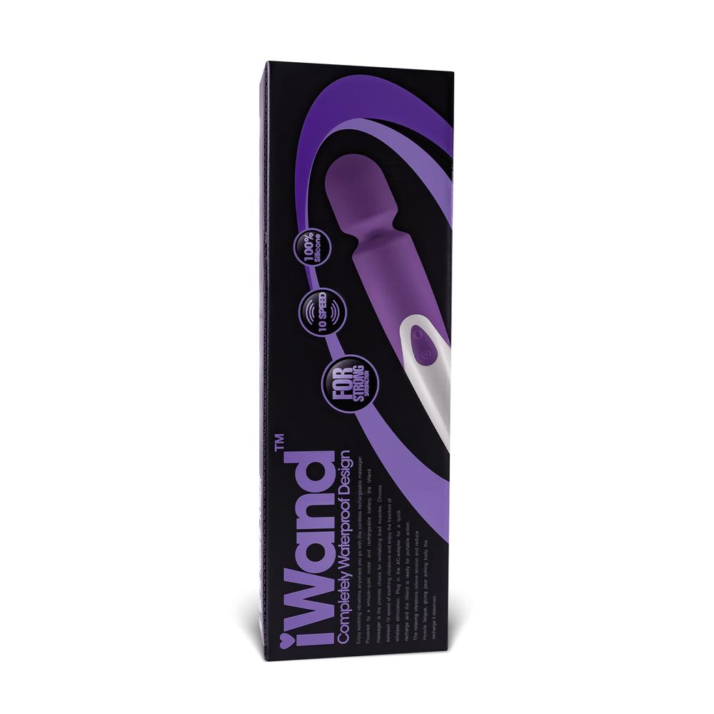 Purple Color 10-Speed Waterproof Rechargeable Wand Massager (USB Recharging)