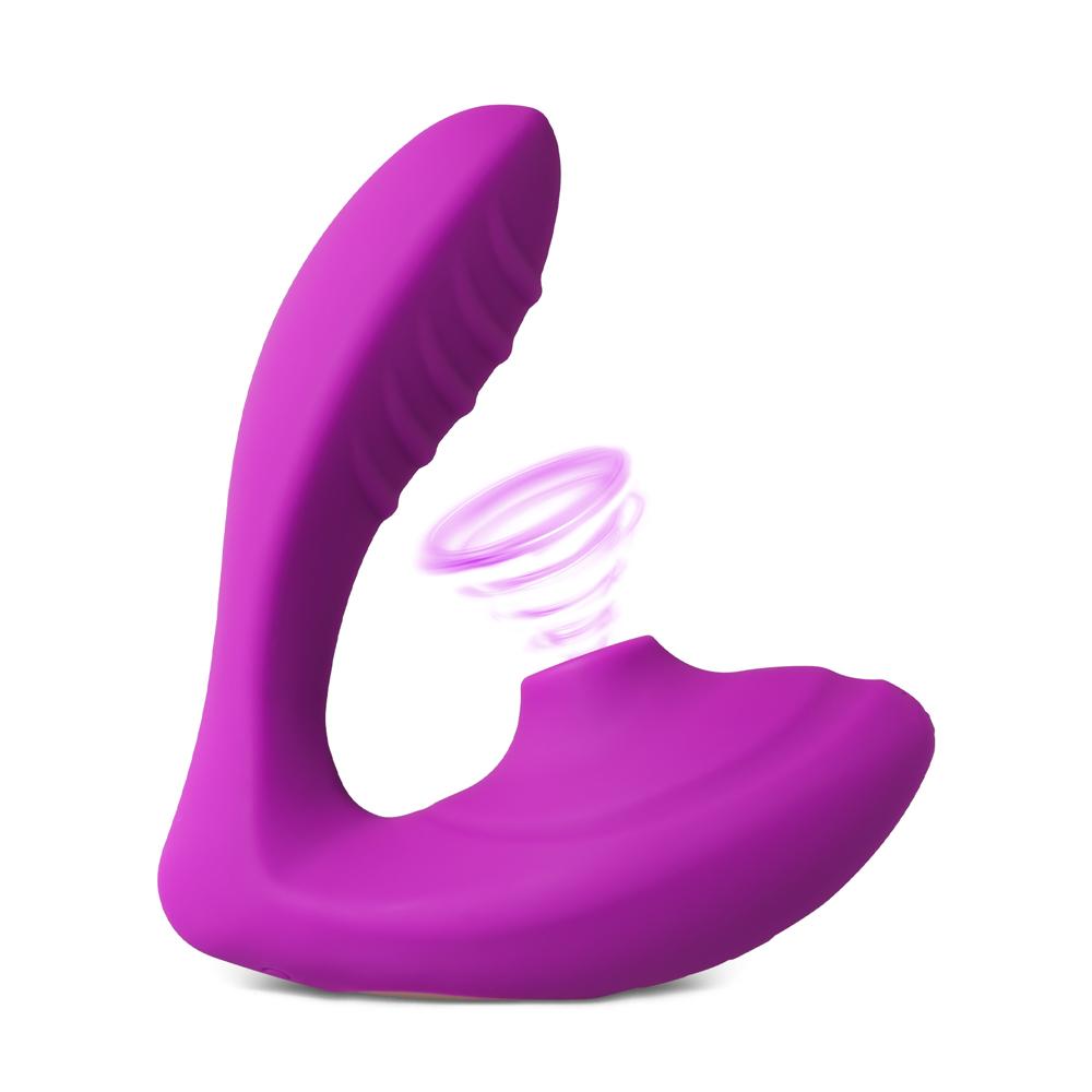 Purple Color 10 Speeds Clitoral Sucking Stimulator and G-Spot Vibrator