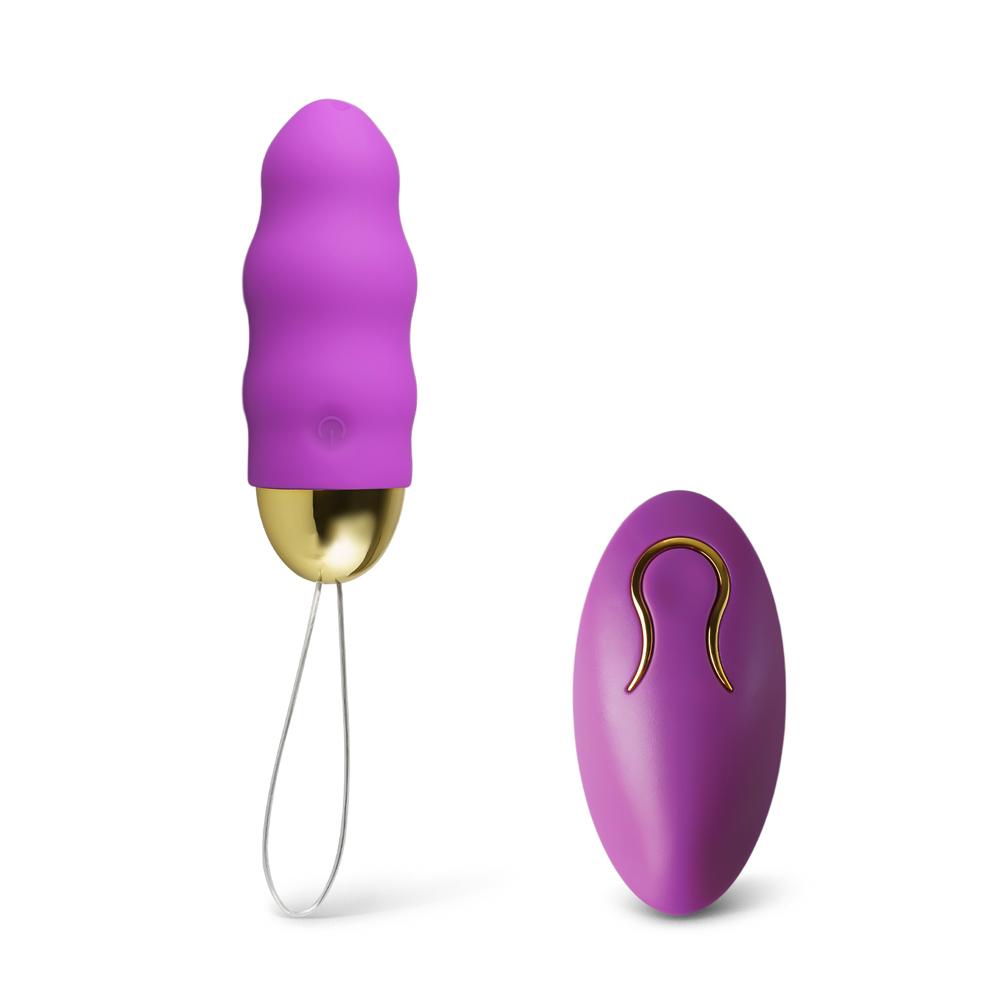 Purple Color 10 Speeds Rechargeable Remote Control Vibrator