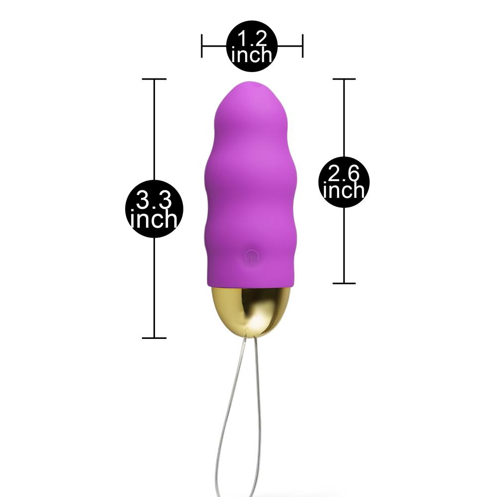 Purple Color 10 Speeds Rechargeable Remote Control Vibrator