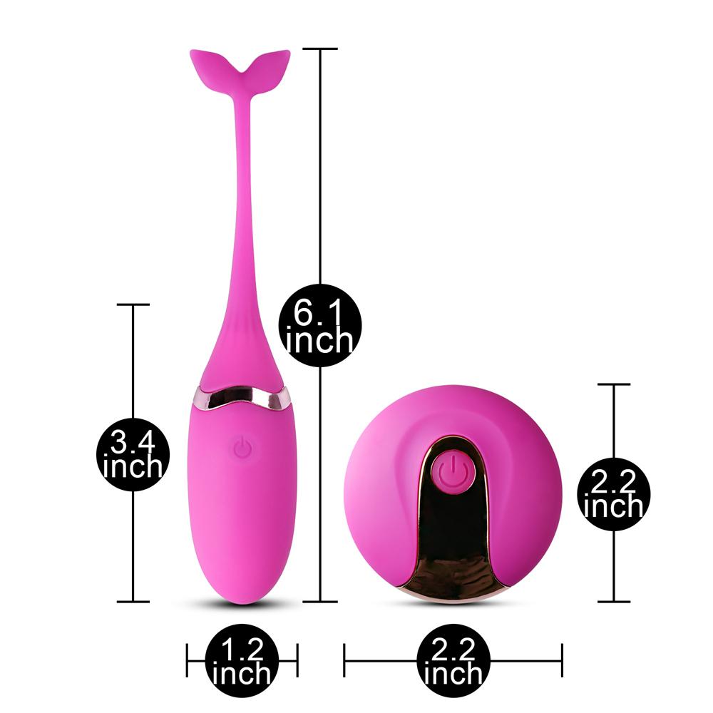 Purple Color 10 Speeds Rechargeable Silicone Remote Control Vibrating Egg