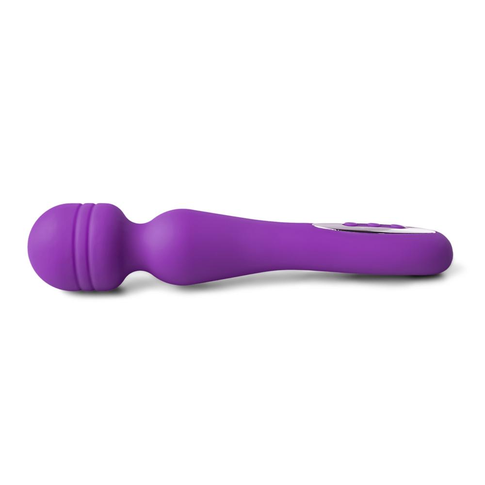 Purple Color 12-Speed Silicone Rechargeable Wand Massager (USB Recharging)