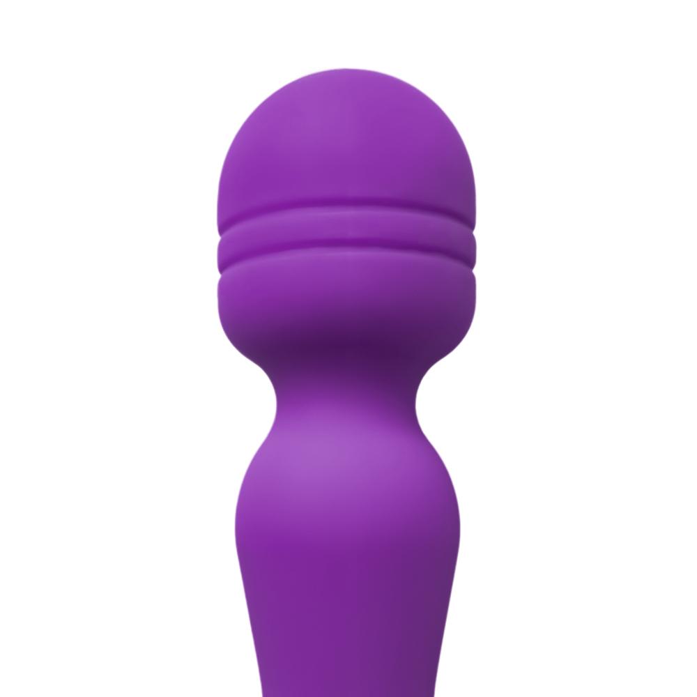 Purple Color 12-Speed Silicone Rechargeable Wand Massager (USB Recharging)