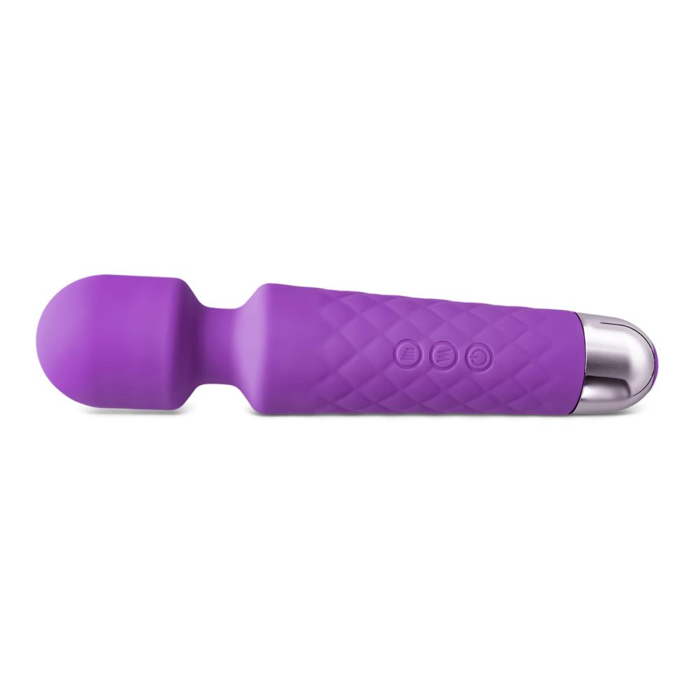 Purple Color 20-Speed Strong Vibrating Rechargeable Wand Massager (USB Recharging)